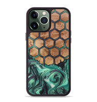 iPhone 13 Pro Max Wood+Resin Phone Case - Nathaniel (Pattern, 721938)