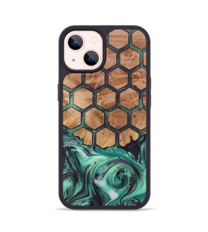 iPhone 14 Wood+Resin Phone Case - Nathaniel (Pattern, 721938)