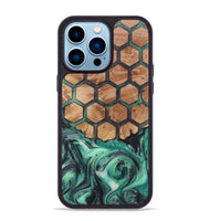 iPhone 14 Pro Max Wood+Resin Phone Case - Nathaniel (Pattern, 721938)