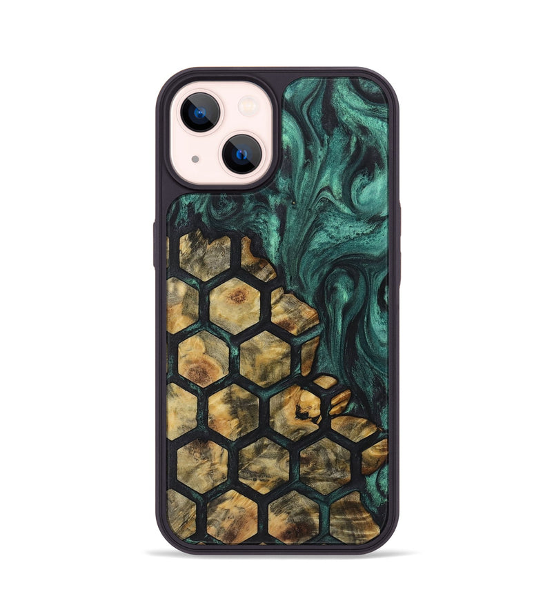 iPhone 14 Wood+Resin Phone Case - Paris (Pattern, 721940)