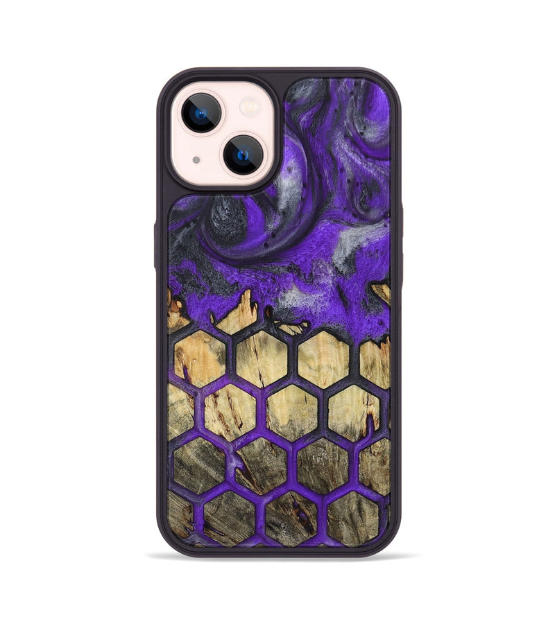 iPhone 14 Wood+Resin Phone Case - Talia (Pattern, 721941)