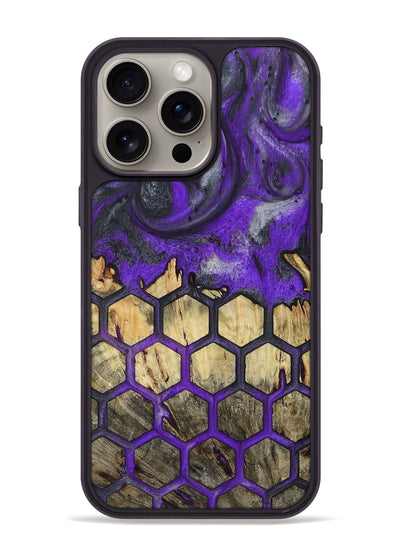 iPhone 15 Pro Max Wood+Resin Phone Case - Talia (Pattern, 721941)