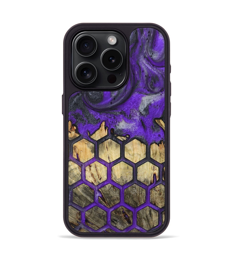 iPhone 15 Pro Wood+Resin Phone Case - Talia (Pattern, 721941)