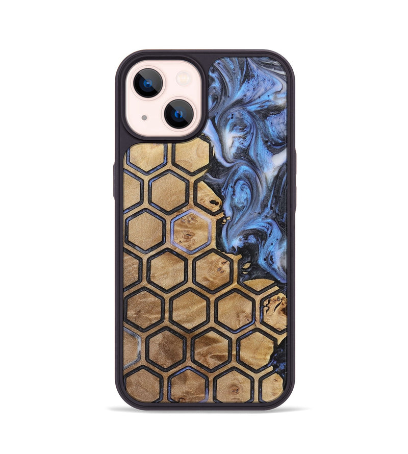 iPhone 14 Wood+Resin Phone Case - Caiden (Pattern, 721942)