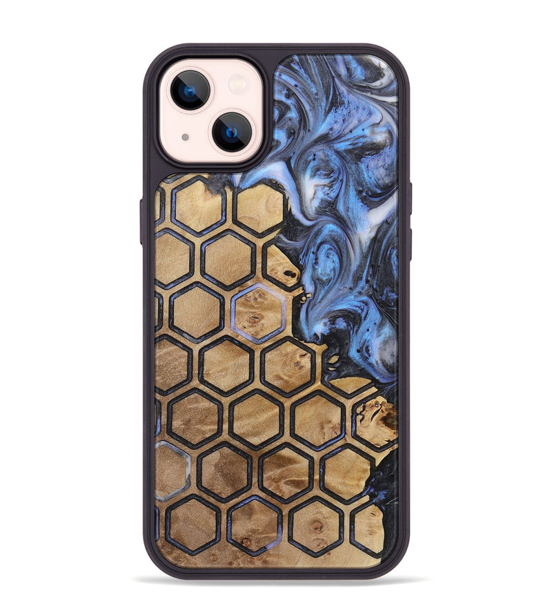 iPhone 14 Plus Wood+Resin Phone Case - Caiden (Pattern, 721942)