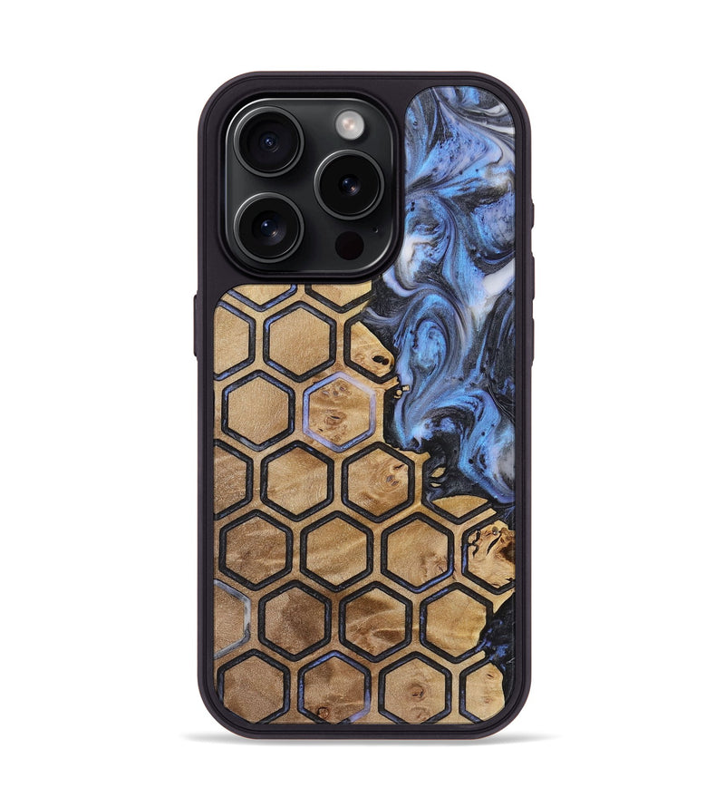 iPhone 15 Pro Wood+Resin Phone Case - Caiden (Pattern, 721942)