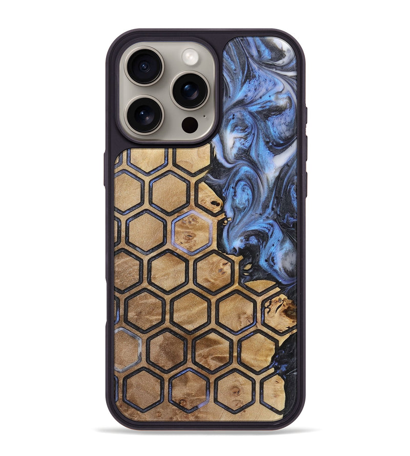 iPhone 16 Pro Max Wood+Resin Phone Case - Caiden (Pattern, 721942)