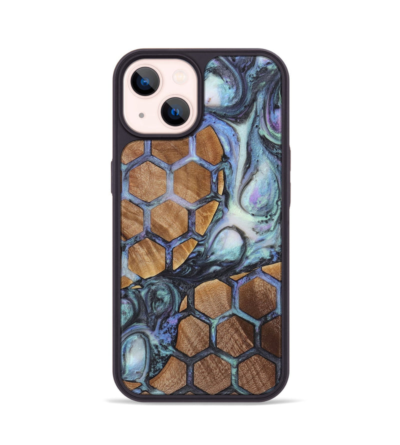 iPhone 14 Wood+Resin Phone Case - Marlon (Pattern, 721943)