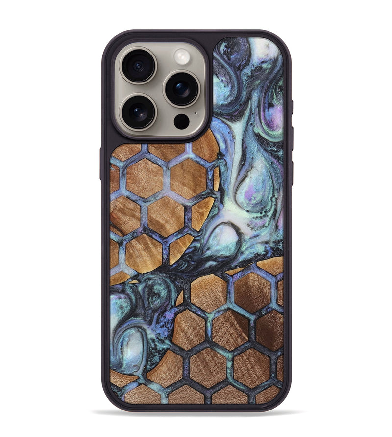 iPhone 15 Pro Max Wood+Resin Phone Case - Marlon (Pattern, 721943)