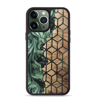 iPhone 13 Pro Max Wood+Resin Phone Case - Miranda (Pattern, 721944)