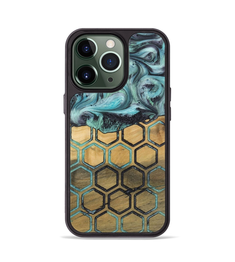 iPhone 13 Pro Wood+Resin Phone Case - Estelle (Pattern, 721945)