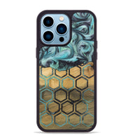 iPhone 14 Pro Max Wood+Resin Phone Case - Estelle (Pattern, 721945)