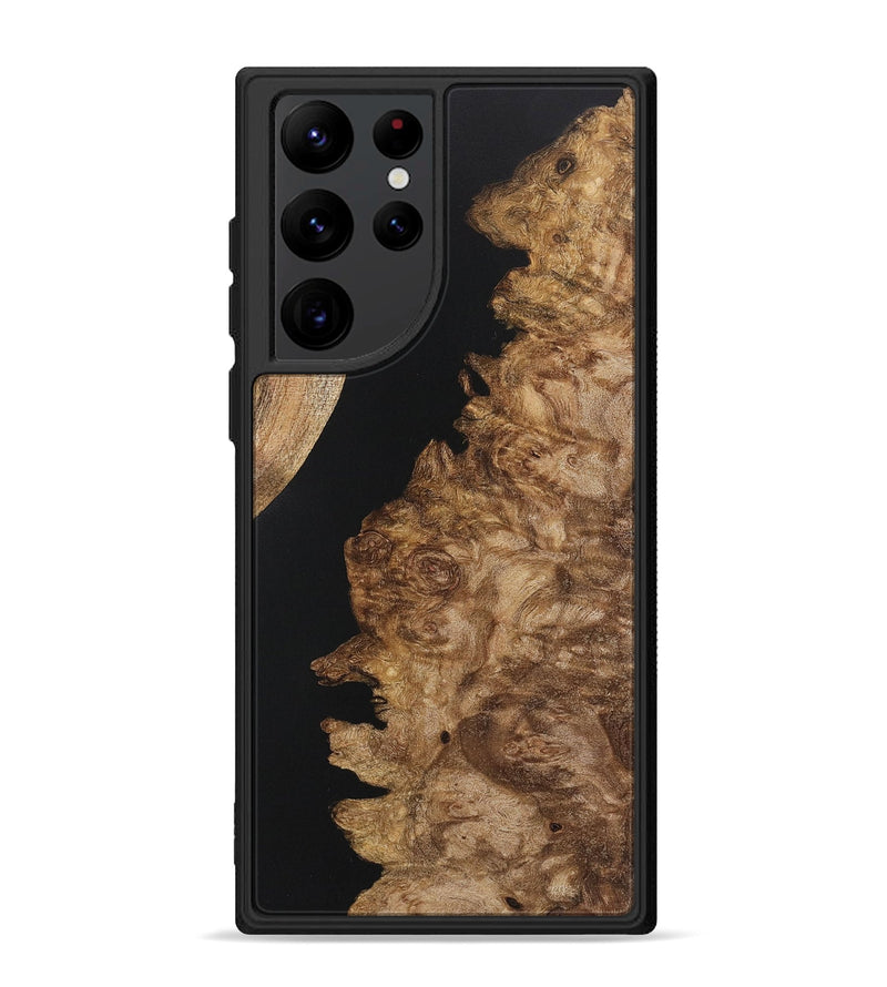 Galaxy S22 Ultra Wood+Resin Phone Case - Carmen (Pure Black, 721973)