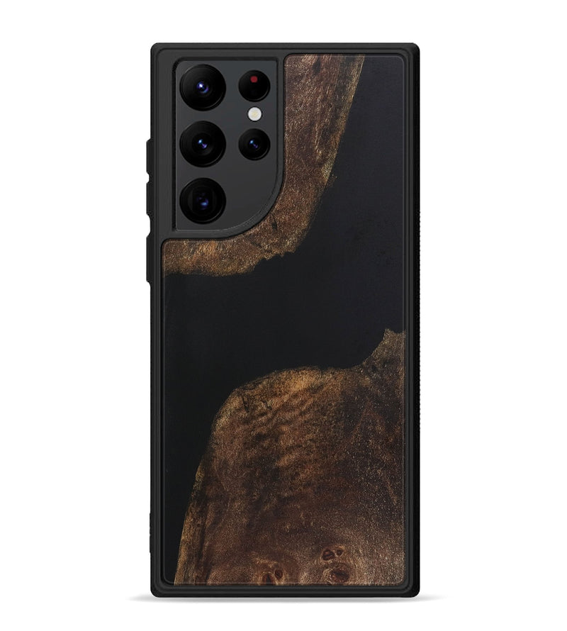 Galaxy S22 Ultra Wood+Resin Phone Case - Tierra (Pure Black, 721978)