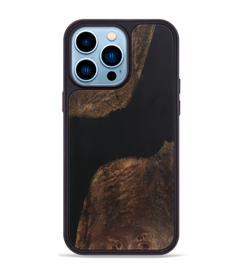 iPhone 14 Pro Max Wood+Resin Phone Case - Tierra (Pure Black, 721978)