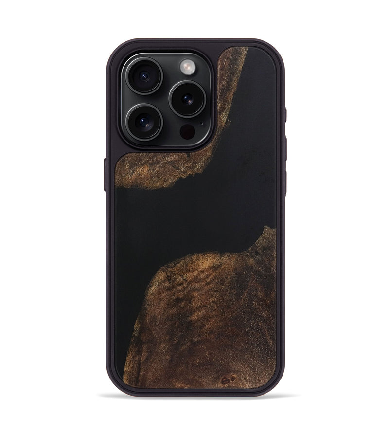 iPhone 15 Pro Wood+Resin Phone Case - Tierra (Pure Black, 721978)