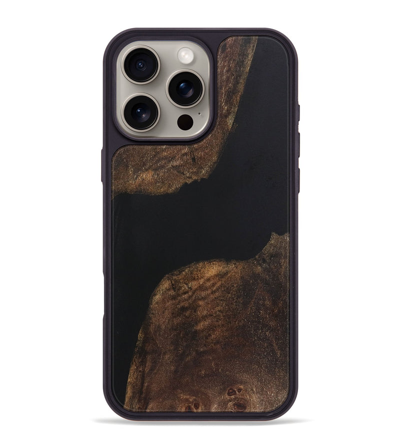 iPhone 16 Pro Max Wood+Resin Phone Case - Tierra (Pure Black, 721978)