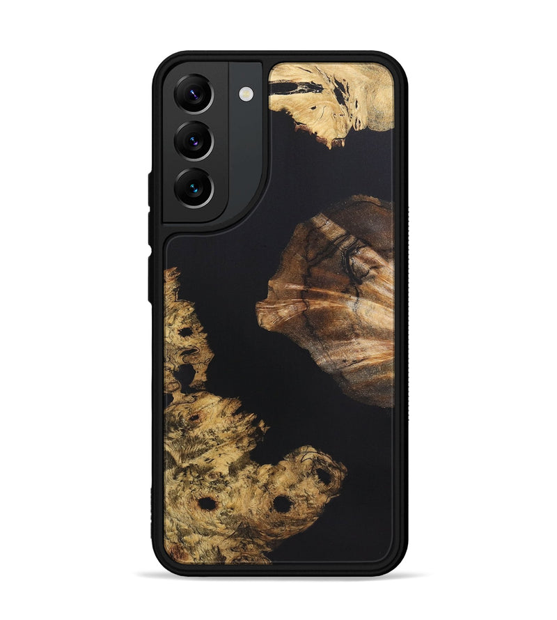 Galaxy S22 Plus Wood+Resin Phone Case - Madeline (Pure Black, 721979)