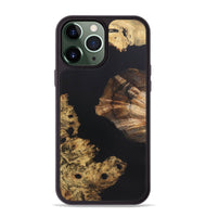 iPhone 13 Pro Max Wood+Resin Phone Case - Madeline (Pure Black, 721979)