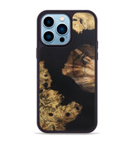 iPhone 14 Pro Max Wood+Resin Phone Case - Madeline (Pure Black, 721979)