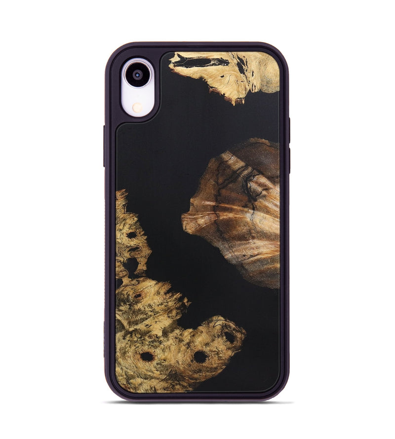 iPhone Xr Wood+Resin Phone Case - Madeline (Pure Black, 721979)