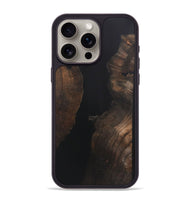 iPhone 15 Pro Max Wood+Resin Phone Case - Catherine (Pure Black, 721980)