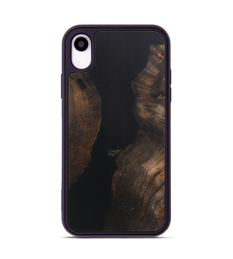 iPhone Xr Wood+Resin Phone Case - Catherine (Pure Black, 721980)