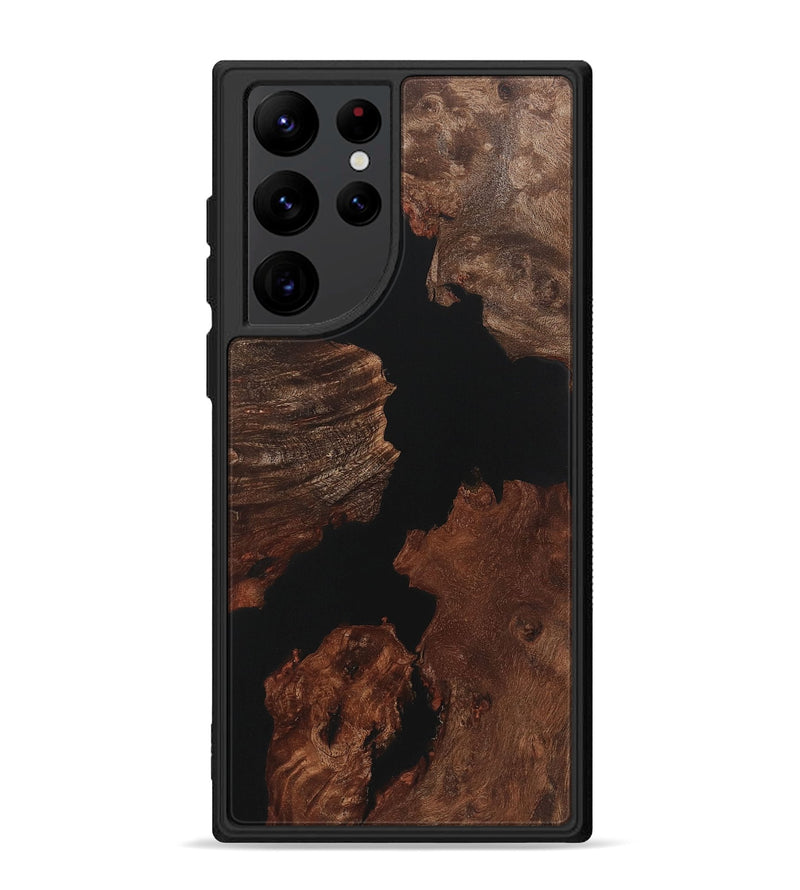 Galaxy S22 Ultra Wood+Resin Phone Case - Luis (Pure Black, 721982)