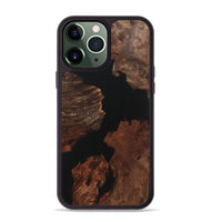 iPhone 13 Pro Max Wood+Resin Phone Case - Luis (Pure Black, 721982)