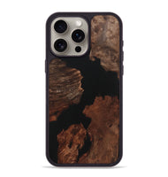 iPhone 15 Pro Max Wood+Resin Phone Case - Luis (Pure Black, 721982)