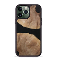 iPhone 13 Pro Max Wood+Resin Phone Case - Yaretzi (Pure Black, 721983)