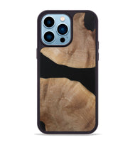 iPhone 14 Pro Max Wood+Resin Phone Case - Yaretzi (Pure Black, 721983)