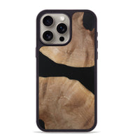 iPhone 15 Pro Max Wood+Resin Phone Case - Yaretzi (Pure Black, 721983)