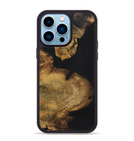 iPhone 14 Pro Max Wood+Resin Phone Case - Horace (Pure Black, 721984)