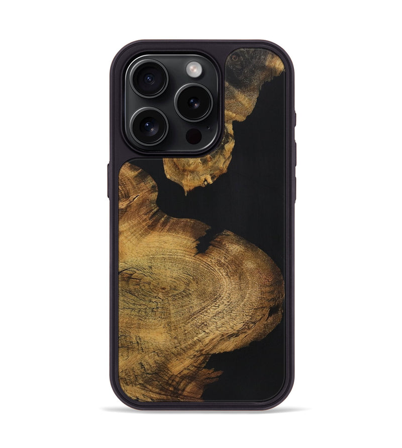 iPhone 15 Pro Wood+Resin Phone Case - Horace (Pure Black, 721984)