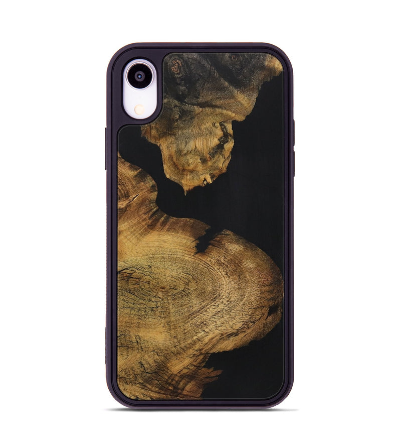 iPhone Xr Wood+Resin Phone Case - Horace (Pure Black, 721984)