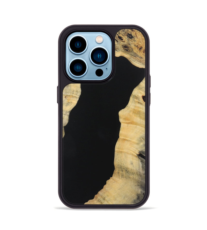 iPhone 14 Pro Wood+Resin Phone Case - Fern (Pure Black, 721985)