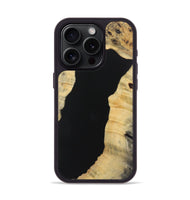 iPhone 15 Pro Wood+Resin Phone Case - Fern (Pure Black, 721985)