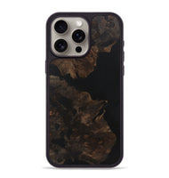 iPhone 15 Pro Max Wood+Resin Phone Case - Mikaela (Pure Black, 721986)