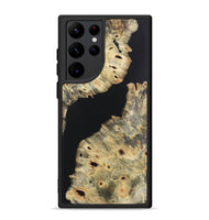 Galaxy S22 Ultra Wood+Resin Phone Case - Adelaide (Pure Black, 721987)