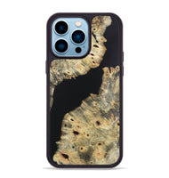 iPhone 14 Pro Max Wood+Resin Phone Case - Adelaide (Pure Black, 721987)