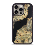 iPhone 15 Pro Max Wood+Resin Phone Case - Adelaide (Pure Black, 721987)