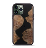 iPhone 13 Pro Max Wood+Resin Phone Case - Amy (Pure Black, 721988)