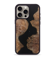 iPhone 15 Pro Max Wood+Resin Phone Case - Amy (Pure Black, 721988)