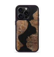 iPhone 15 Pro Wood+Resin Phone Case - Amy (Pure Black, 721988)