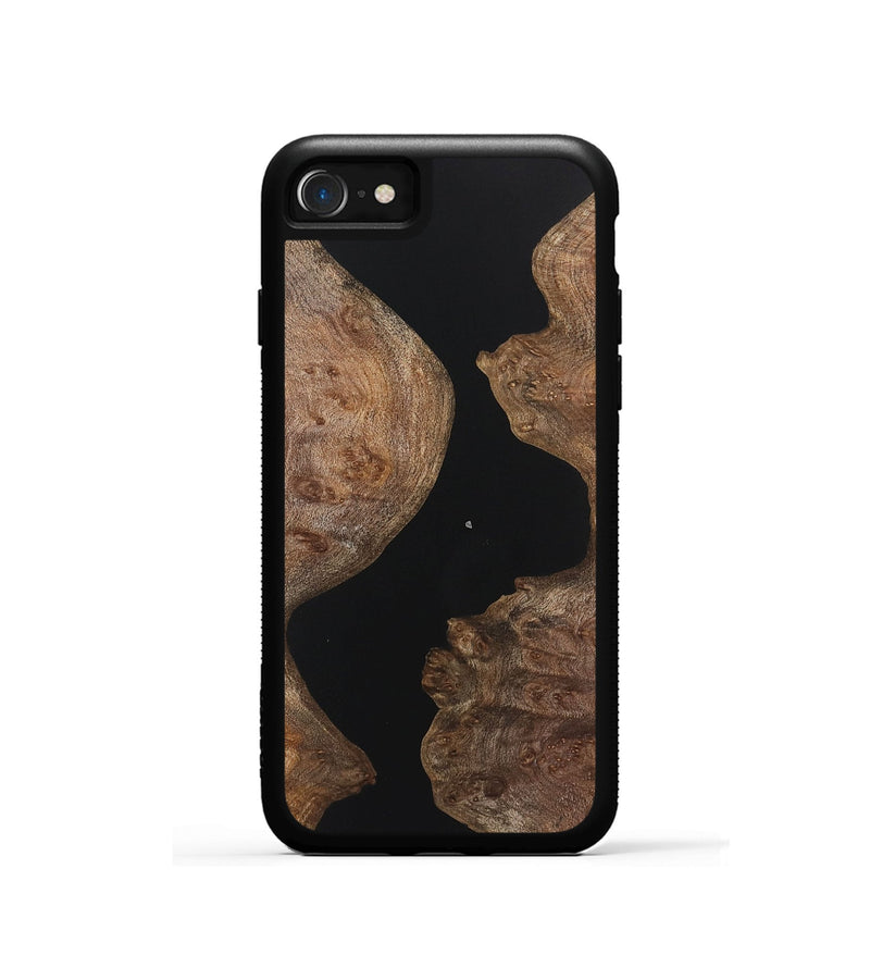 iPhone SE Wood+Resin Phone Case - Amy (Pure Black, 721988)