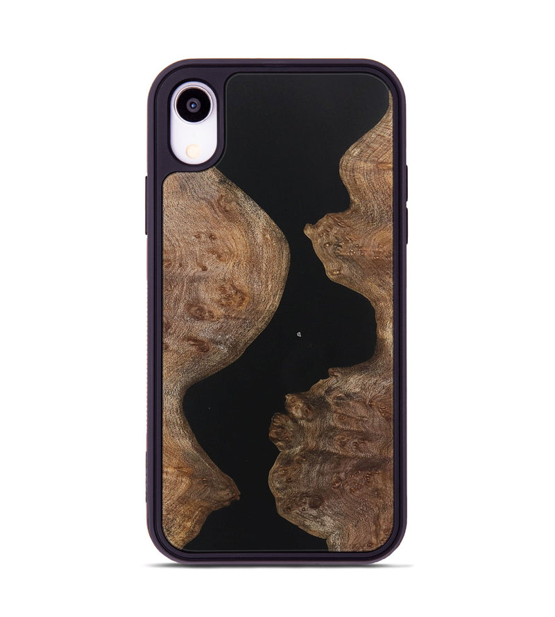 iPhone Xr Wood+Resin Phone Case - Amy (Pure Black, 721988)