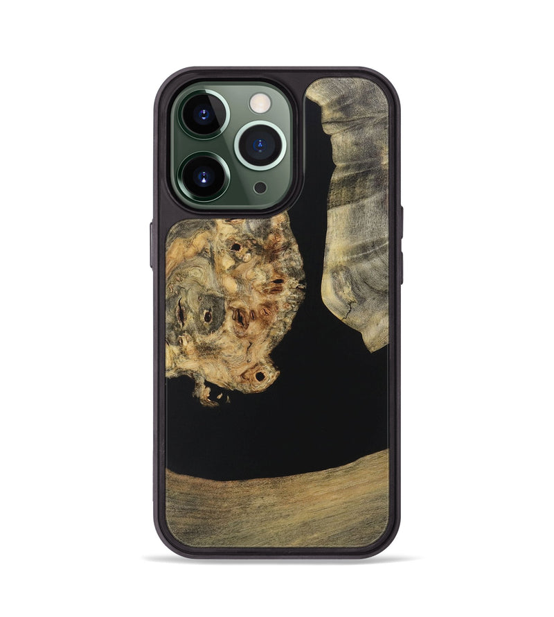 iPhone 13 Pro Wood+Resin Phone Case - Shannon (Pure Black, 721989)