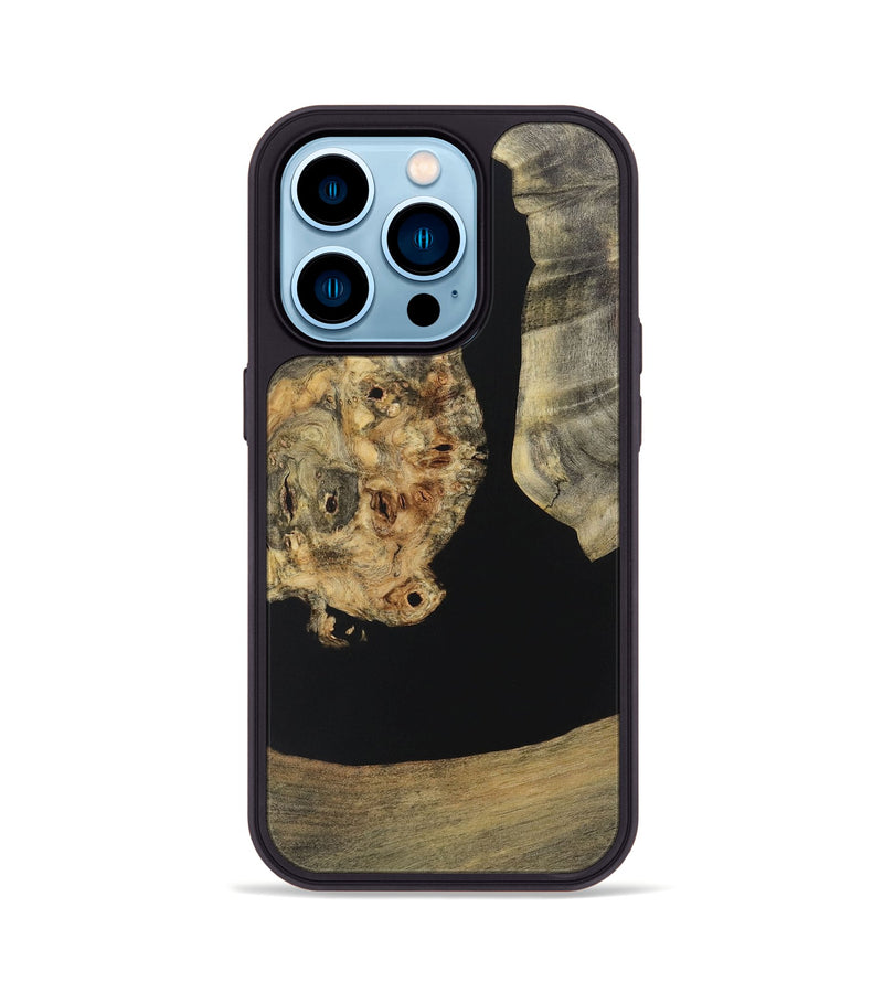 iPhone 14 Pro Wood+Resin Phone Case - Shannon (Pure Black, 721989)