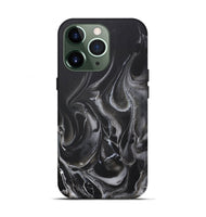 iPhone 13 Pro ResinArt Live Edge Phone Case - Annabella (Black & White, 721991)